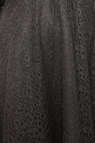 فستان دانتيل ميدي أنيق لون اسود