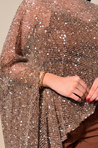 جمبسوت بني بكاب شبكي مطرز