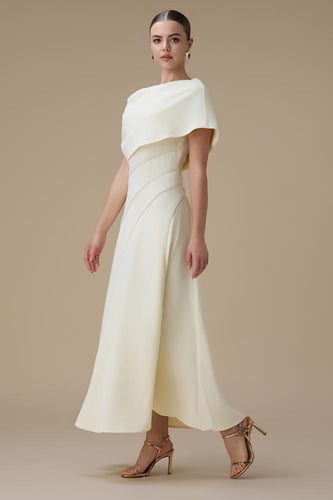 فستان سكري طويل اوف شولدر