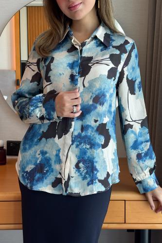 قميص بطبعة موردة