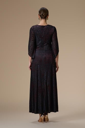 فستان عودي طويل مخمل