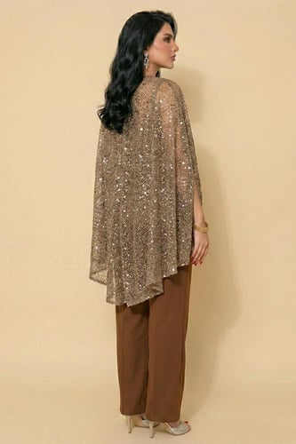 جمبسوت بني بكاب شبكي مطرز