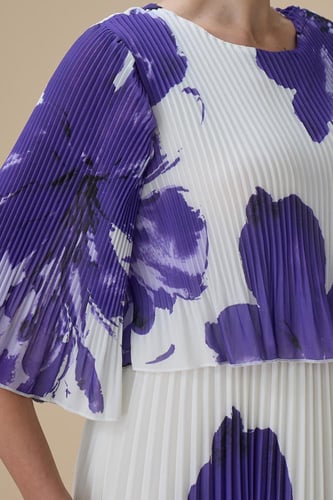 فستان طويل بليسيه مورد