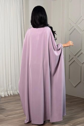 فستان كيب قطعتين لون بنفسجي فاتح