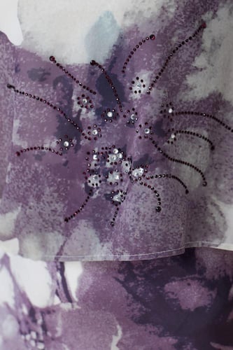 فستان ماكسي أوف شولدر بطبعة زهور