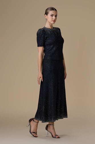 طقم أسود ميدي جيرسيه