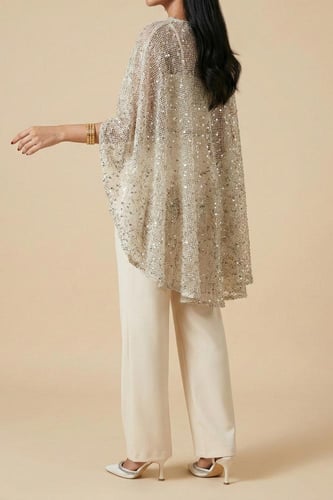 جمبسوت سكري بكاب شبكي مطرز