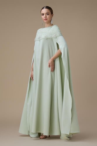 جلابية طويلة تيفاني واسعة أكمام كاب