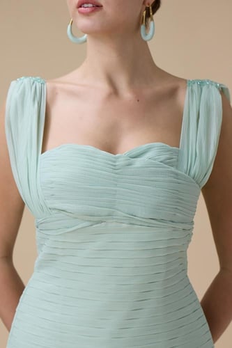 فستان تيفاني ميدي بشيفون وكسرات