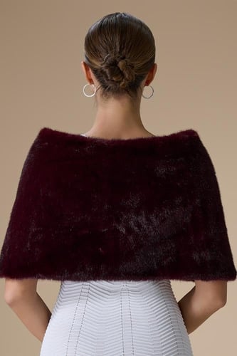 شال فرو قصير برغندي