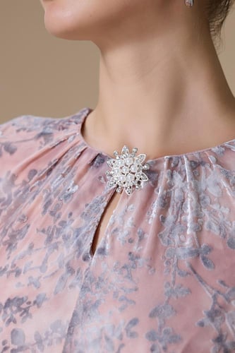 فستان موف طويل شيفون