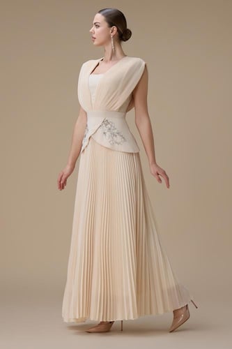 فستان طويل بيج بليسيه