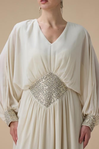 جلابية شيفون طويلة سكري