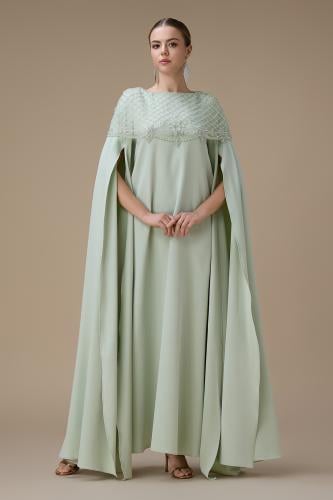 جلابية طويلة تيفاني واسعة أكمام كاب