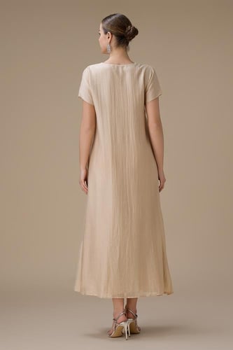 جلابية ماكسي بيج بتطريز ناعم