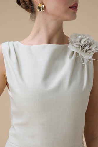 فستان ماكسي بيج بتفاصيل زهرية