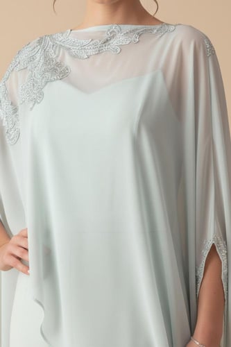 جمبسوت طويل لون تيفاني بكاب