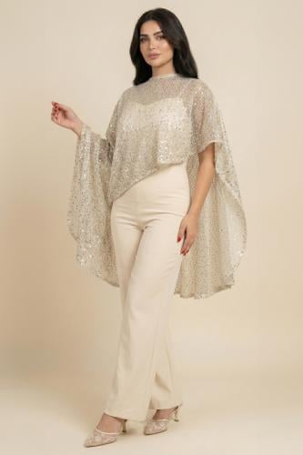 جمبسوت سكري بكاب شبكي مطرز