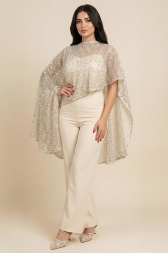 جمبسوت سكري بكاب شبكي مطرز