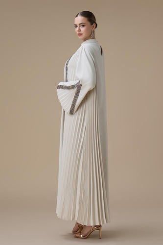 جلابية طويلة سكري بكسرات أنيقة