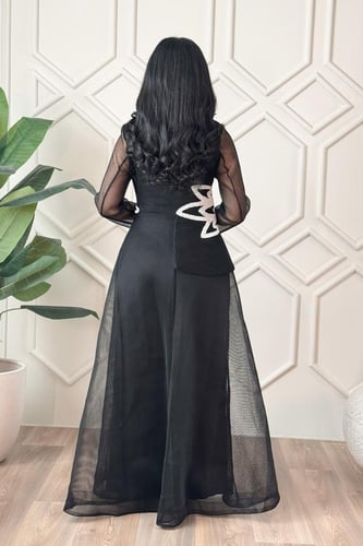 جمبسوت برداء شبك مزين بالخرز