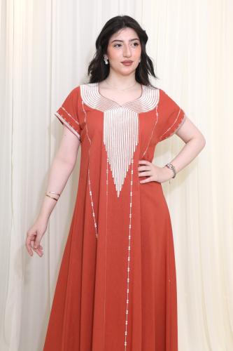 جلابية طوبي بتطريز فاخر