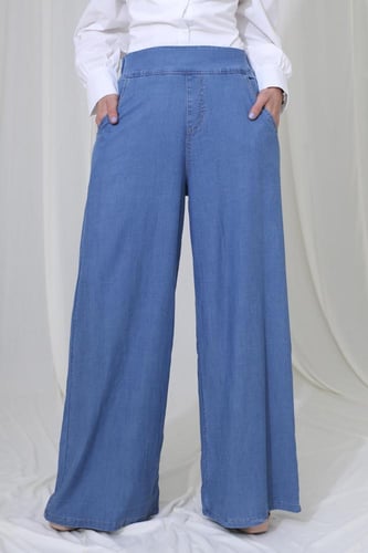 بنطلون جنز قطن خصر مريح