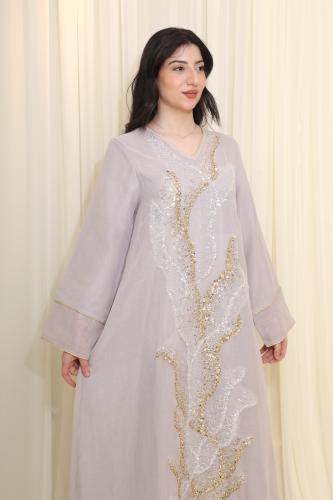 جلابية راقية بتطريز أنيق للمناسبات