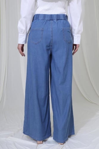 بنطلون جنز قطن خصر مريح