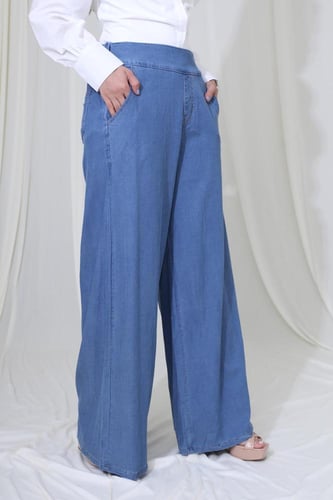 بنطلون جنز قطن خصر مريح