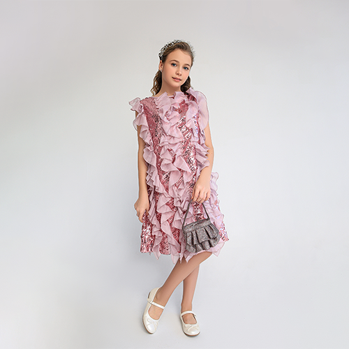 فستان كشكشة الترتر