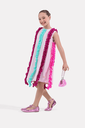 فستان كرموشات ملونه