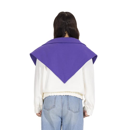 كنزة بياقة معطف مطرزة