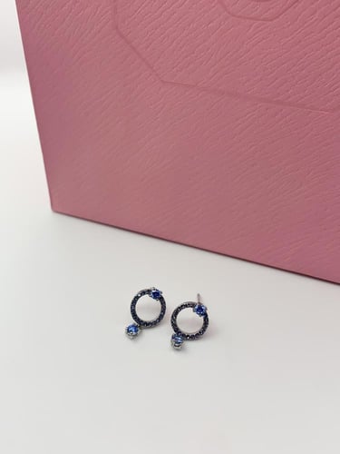 حلق مستوحى من سوارفسكي ازرق