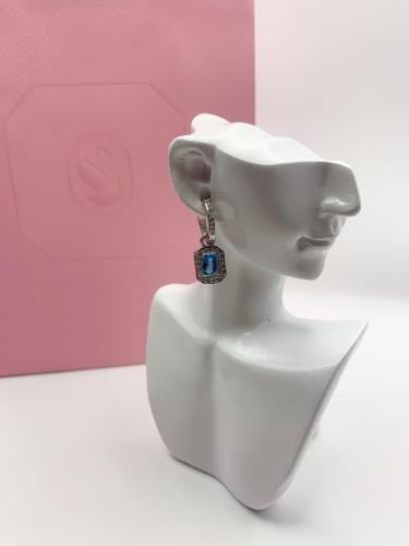 حلق مستوحى من سوارفسكي ازرق