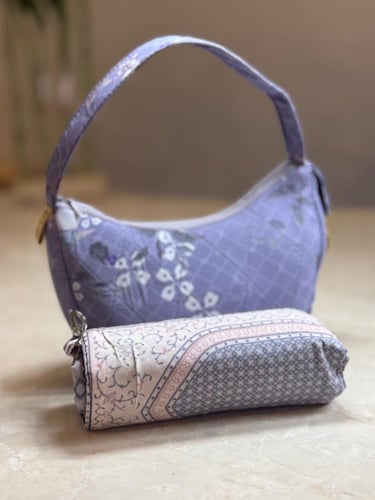 طقم شرشف صلاة وسجادة سفر - كبار