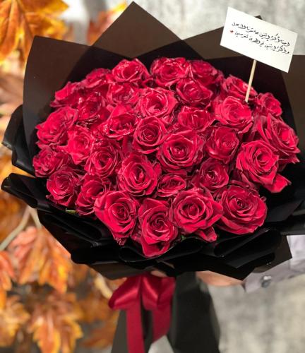 باقة ورد جوري احمر عدد 30