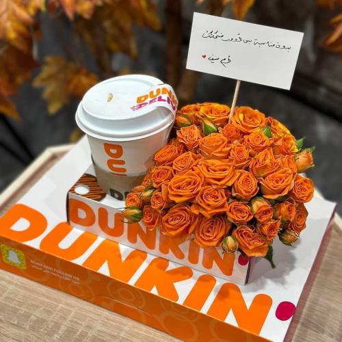 دونات متنوع عدد 6 مع كوب قهوة (نوع القهوة اختياري...