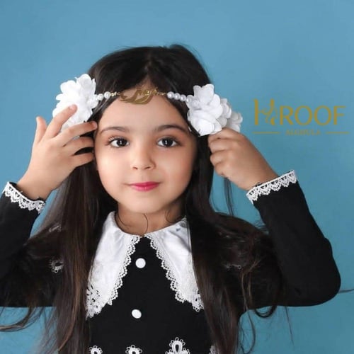 طوق ورد للاطفال - مع الؤلؤء