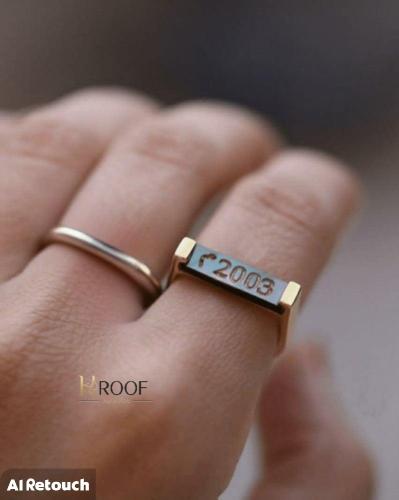 خاتم نسائي بتاريخ الميلاد