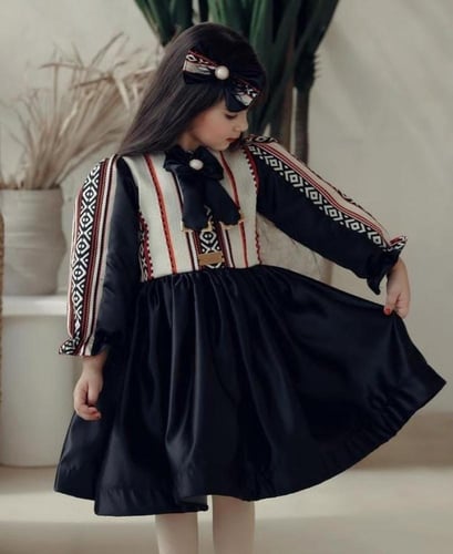 فستان يوم التاسيس بناتى سدومتجرحروف الغلا