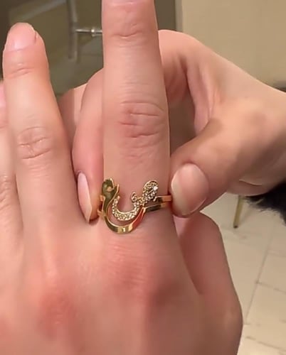 خاتم الاحرف المتشابكة: لمسة فاخرة تعكس شخصيتك الفر...