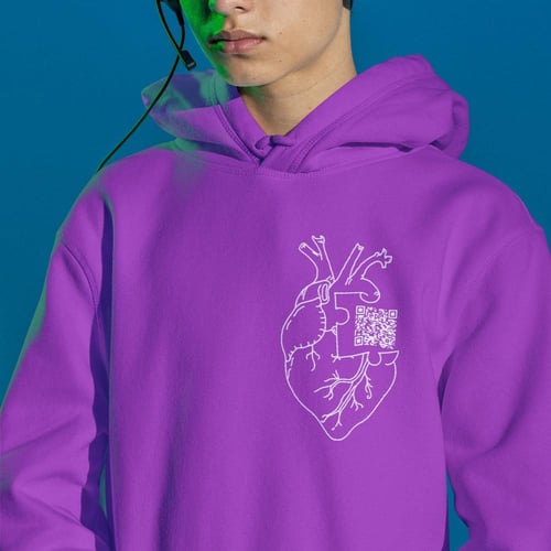 طقم قلب باركود يحتوي رسالة