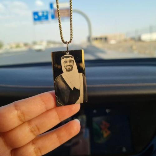 قلادة مستطيل مطلي بطباعة الصورة