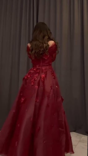 فستان سهره راقي بخامه جازار +تطريز وردفاخر 064
