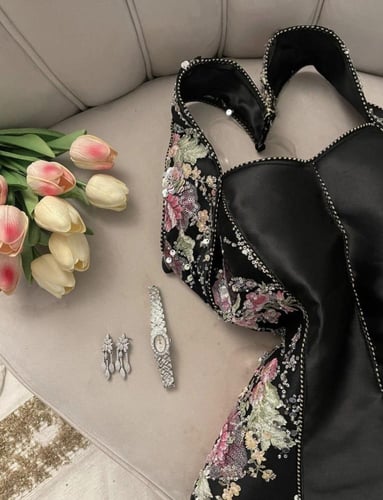 فستان سهرة ميكادو تطريز راقي 0137