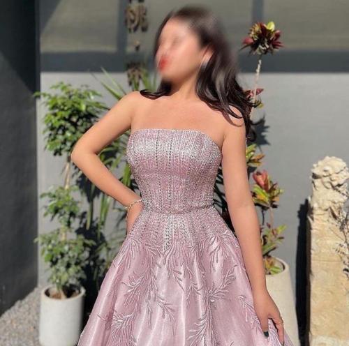 فستان سهرة تفتة تطريز كمبيوتر 0102