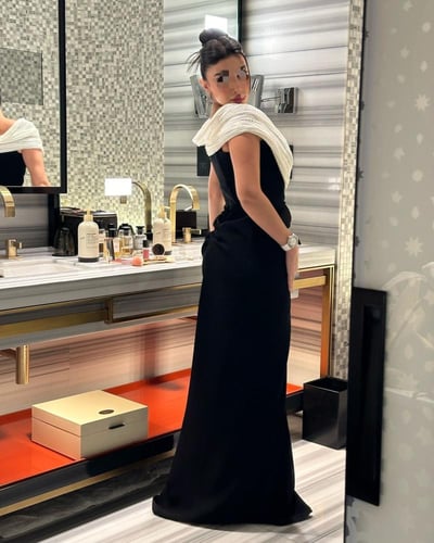 فستان سهره ناعم تطريز لولو 047