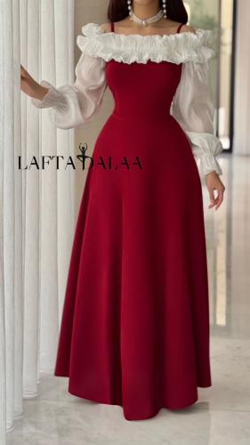 فستان ناعم بقصه توب كريب