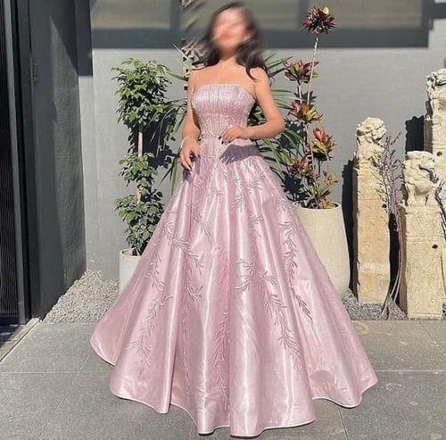 فستان سهرة تفتة تطريز كمبيوتر 0102